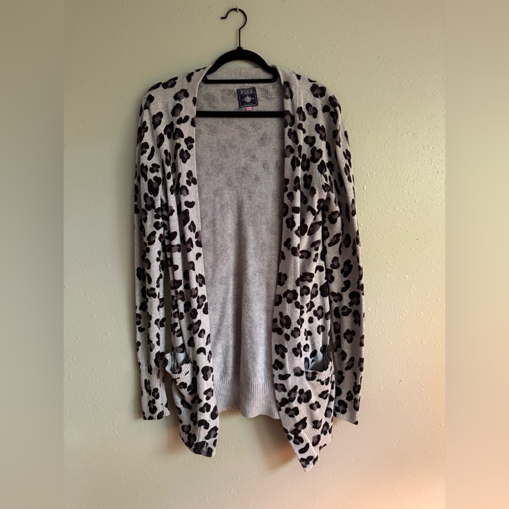 Vintage PINK Victoria's Secret Cheetah Print Long Cardigan